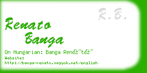 renato banga business card